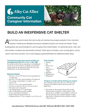 Alley cat allies feral cat shelter cheap
