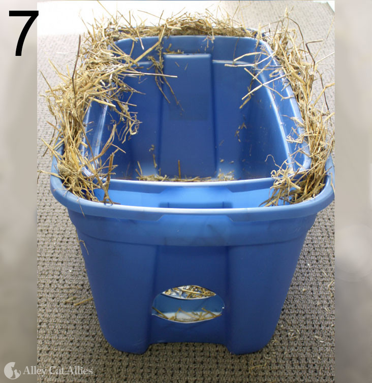 how to build a feral cat shelter. *make sure you are using straw