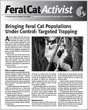 Fall 2006 Feral Cat Activist