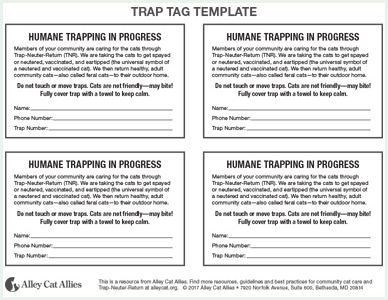 Trap Tag Template